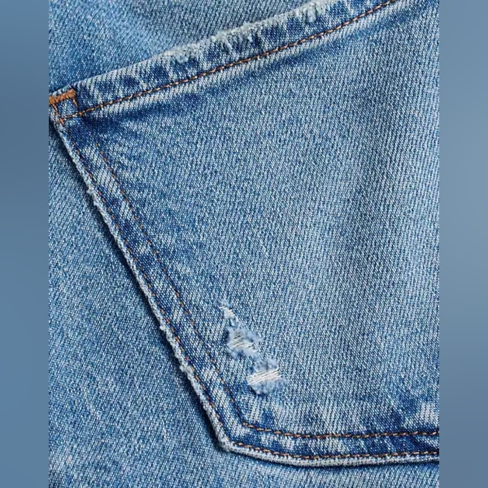 Express High Waisted Light Wash Ripped Cropped Flare Jeans - Size 4 Long - Picture 10 of 13